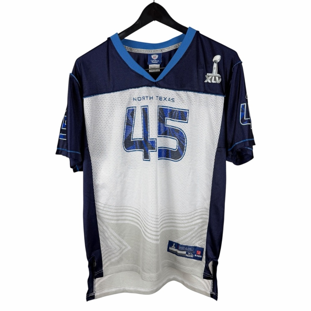 Youth Y2K Reebok Super Bowl 45 NFL Pro Bowl Away White Jersey Size XL